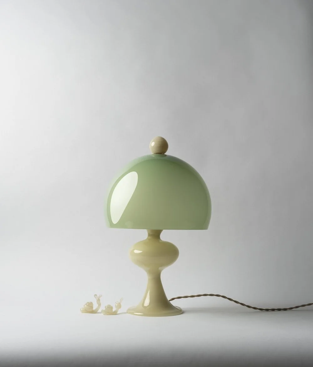 JH Bobine Glass Lamp in Sand — Jessica Helgerson Interior Design